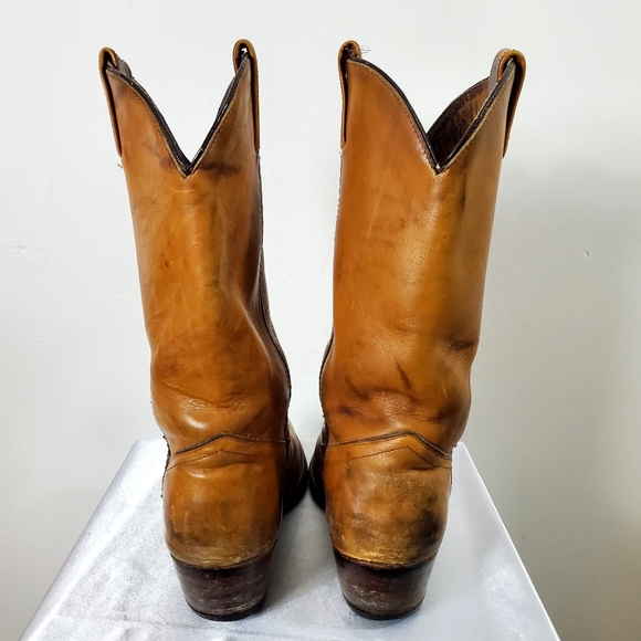 Steel Cap Vintage Leather Cowboy Boots - Picture 6 of 16